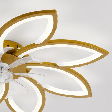 Brilagi - himmennettävä LED-kattotuuletin LED/43W/230V 3000-6500K Ø 90 cm kultainen + kaukosäädin