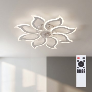 Brilagi - LED-himmennettävä kattotuuletin LED/44W/230V halkaisija 90 cm valkoinen + kaukosäädin