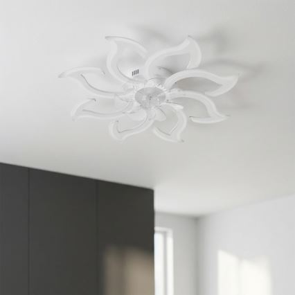 Brilagi - LED-himmennettävä kattotuuletin LED/44W/230V halkaisija 90 cm valkoinen + kaukosäädin