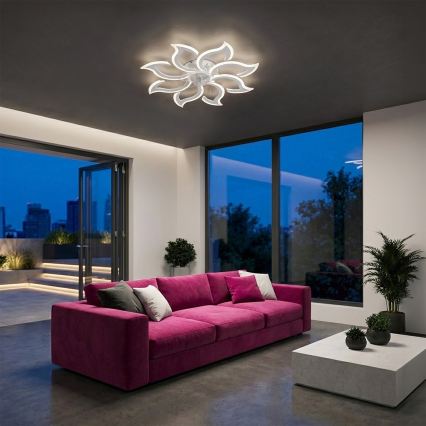 Brilagi - LED-himmennettävä kattotuuletin LED/44W/230V halkaisija 90 cm valkoinen + kaukosäädin