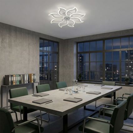 Brilagi - LED-himmennettävä kattotuuletin LED/44W/230V halkaisija 90 cm valkoinen + kaukosäädin