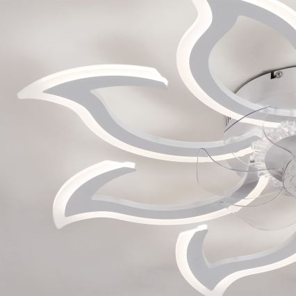 Brilagi - LED-himmennettävä kattotuuletin LED/44W/230V halkaisija 90 cm valkoinen + kaukosäädin