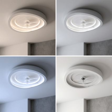 Brilagi - himmennettävä LED-kattotuuletin 80W/230V 3000-6500K halkaisija 50 cm valkoinen + kaukosäädin