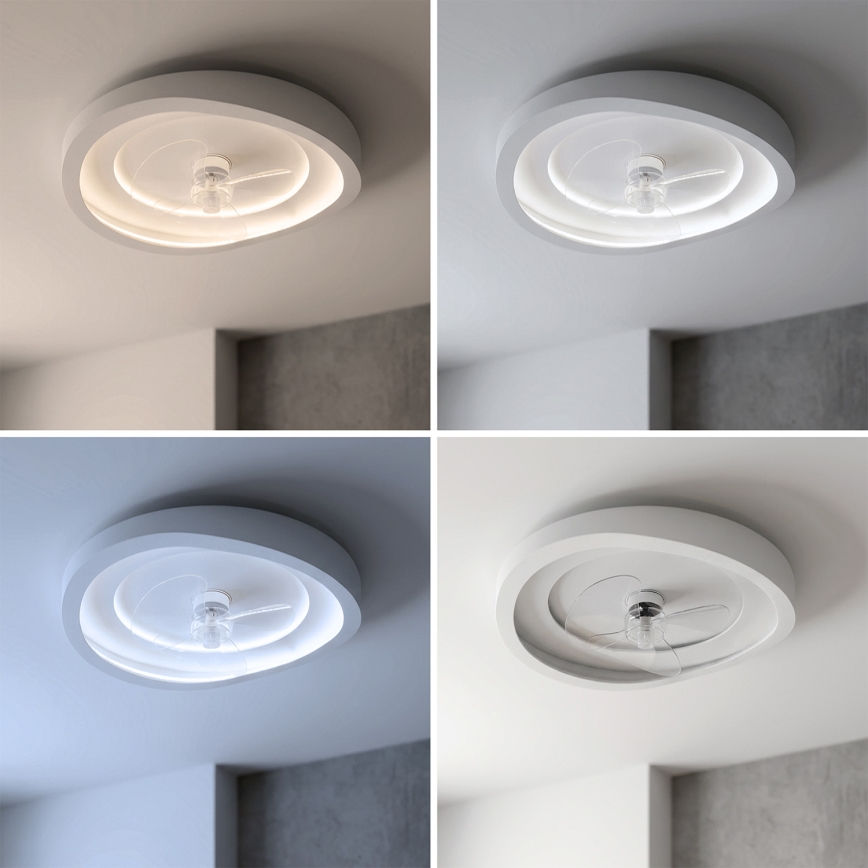 Brilagi - himmennettävä LED-kattotuuletin 80W/230V 3000-6500K halkaisija 50 cm valkoinen + kaukosäädin