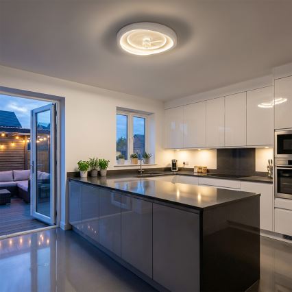 Brilagi - himmennettävä LED-kattotuuletin 80W/230V 3000-6500K halkaisija 50 cm valkoinen + kaukosäädin