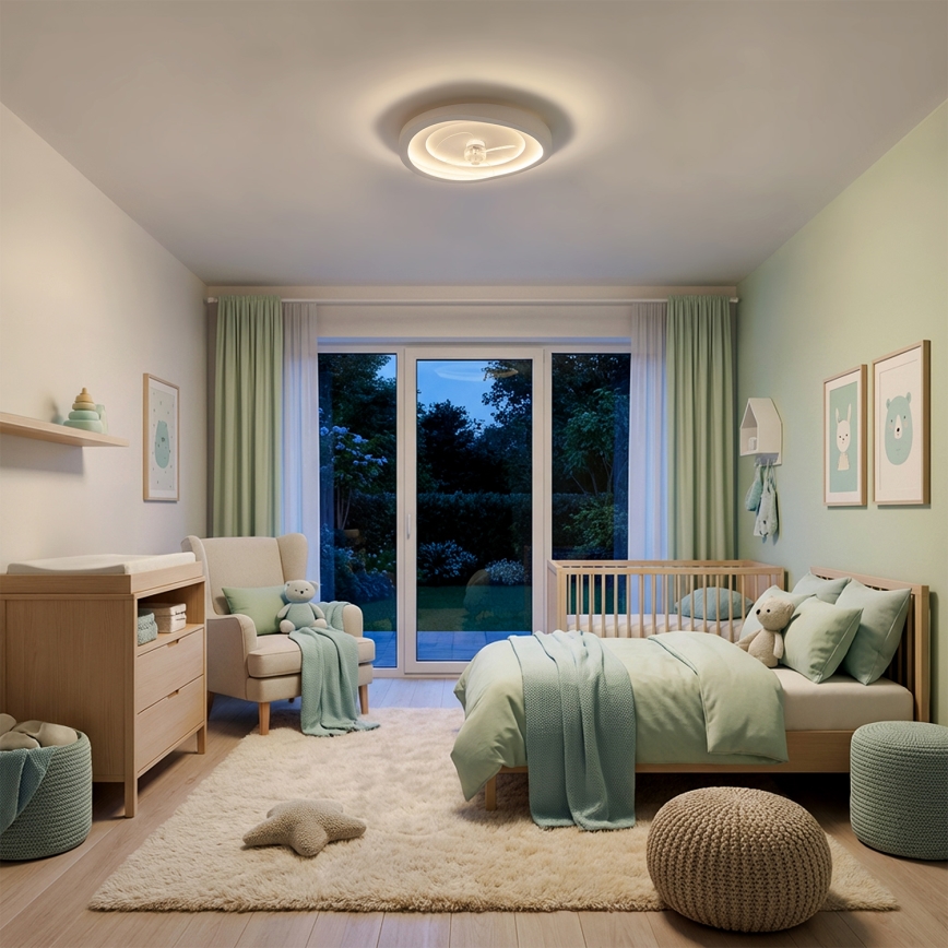 Brilagi - himmennettävä LED-kattotuuletin 80W/230V 3000-6500K halkaisija 50 cm valkoinen + kaukosäädin