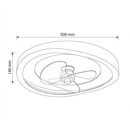 Brilagi - himmennettävä LED-kattotuuletin 80W/230V 3000-6500K halkaisija 50 cm valkoinen + kaukosäädin