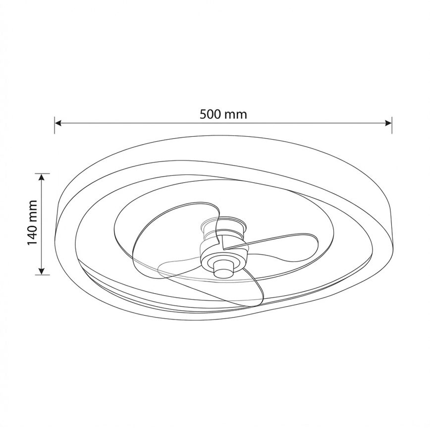 Brilagi - himmennettävä LED-kattotuuletin 80W/230V 3000-6500K halkaisija 50 cm valkoinen + kaukosäädin