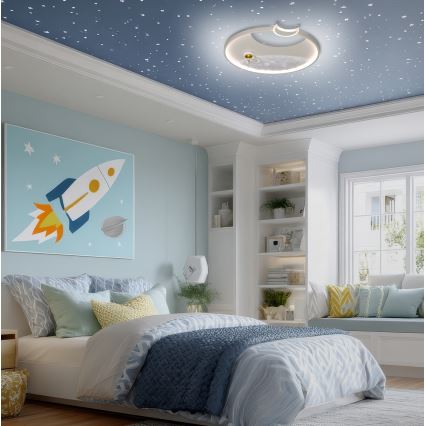 Brilagi - himmennettävä LED-lastenkattovalaisin ASTRO LED/20W/230V halkaisija 50 cm 3000-6000K astronautti + kaukosäädin
