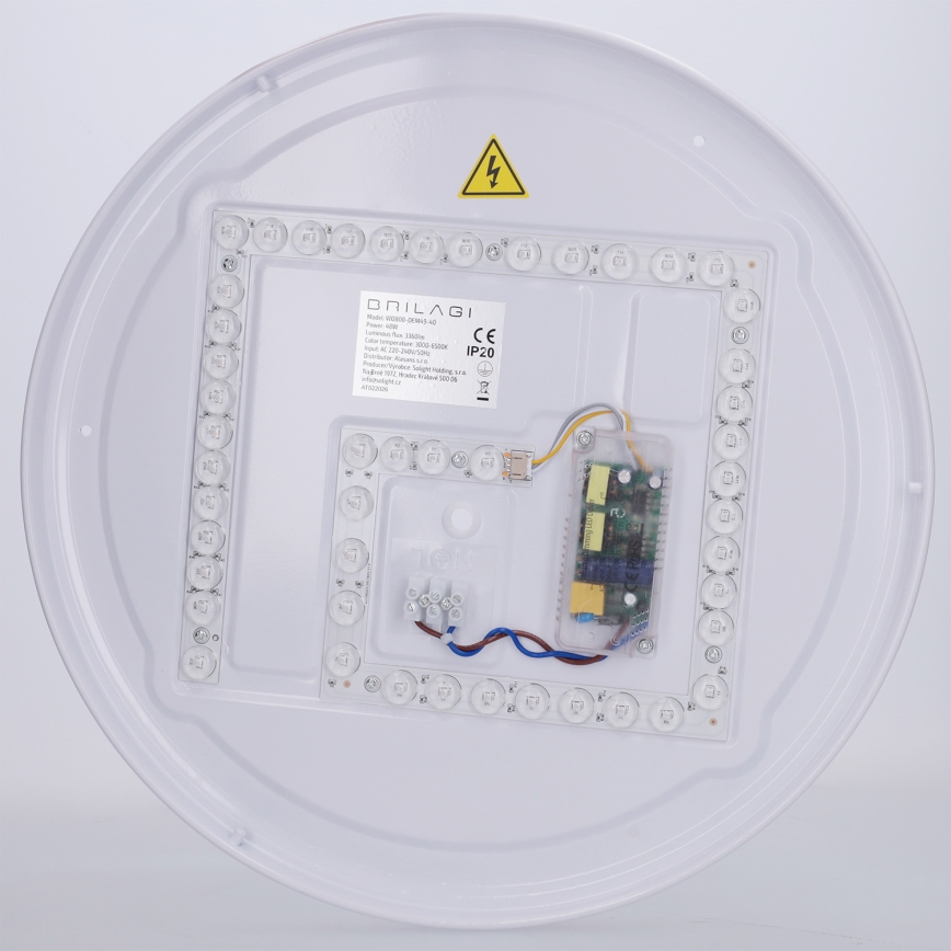 Brilagi - LED-himmennettävä kattovalaisin COCI LED/48W/230V 3000–6500K Ø 39 cm puukuvio/musta + kaukosäädin