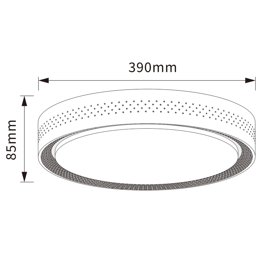 Brilagi - LED-himmennettävä kattovalaisin COCI LED/48W/230V 3000–6500K Ø 39 cm puukuvio/musta + kaukosäädin