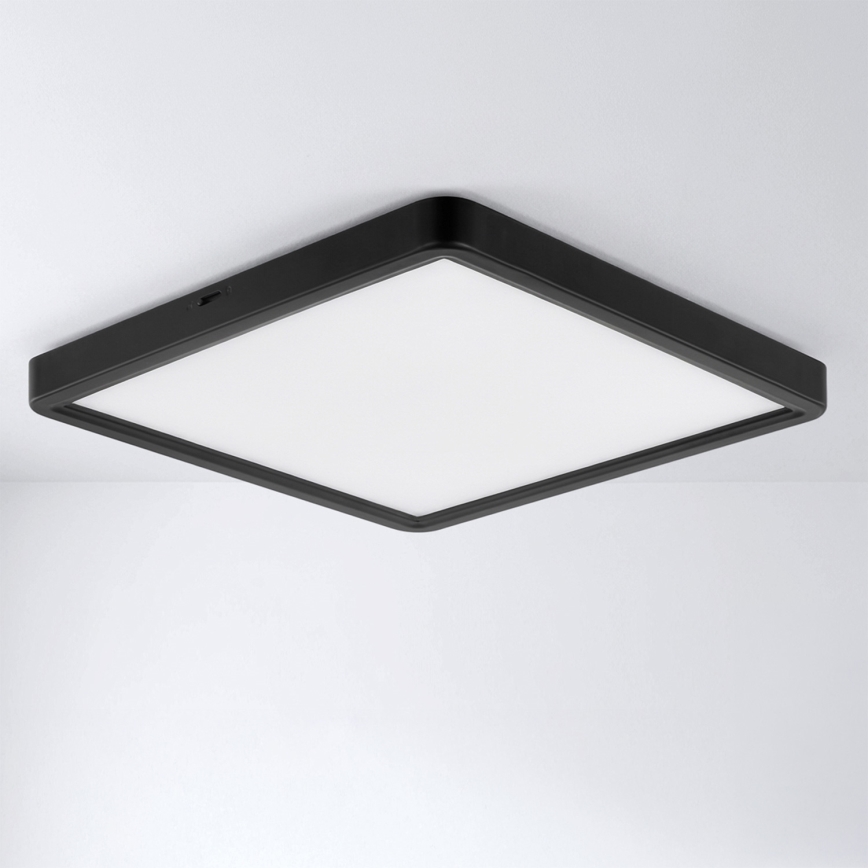 Brilagi - himmennettävä LED-kattovalaisin ESTELA SQUARE LED/36W/230V 3000-6500K 31x31 cm musta + kaukosäädin