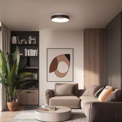 Brilagi - Himmennettävä LED-kattovalaisin FALCON II LED/67W/230V 3000-6500K halkaisija 40 cm musta + kaukosäädin