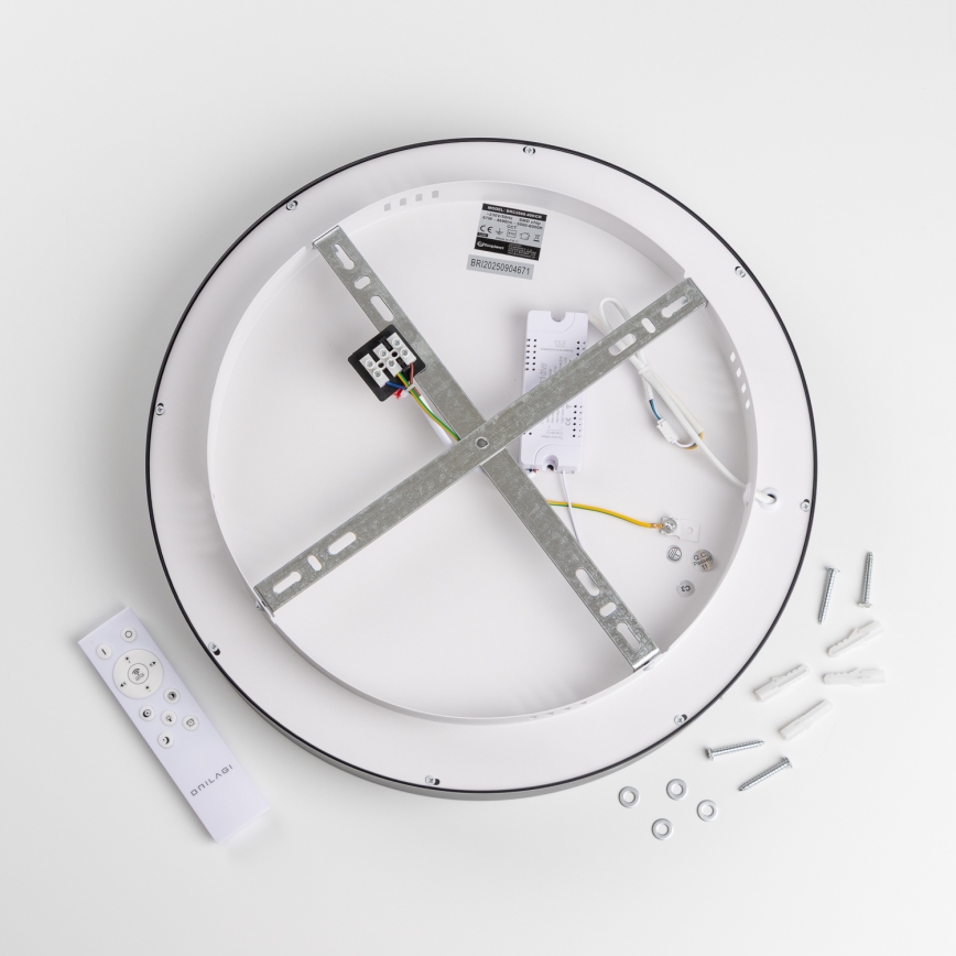 Brilagi - Himmennettävä LED-kattovalaisin FALCON II LED/67W/230V 3000-6500K halkaisija 40 cm musta + kaukosäädin