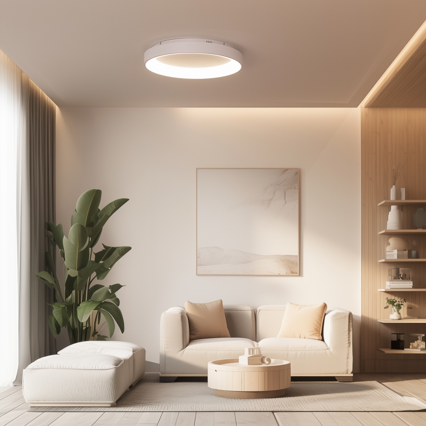 Brilagi - Himmennettävä LED-kattovalaisin FALCON II LED/99W/230V 3000-6500K halkaisija 60 cm valkoinen + kaukosäädin