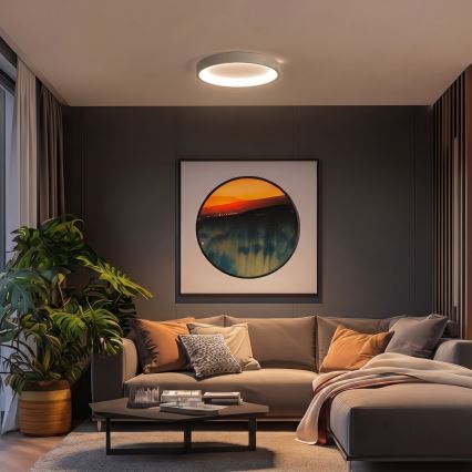 BRILAGI - Himmennettävä kattovalaisin FALCON SLIM LED/42W/230V 3000-6500K halkaisija 50 cm valkoinen/beige + kaukosäädin