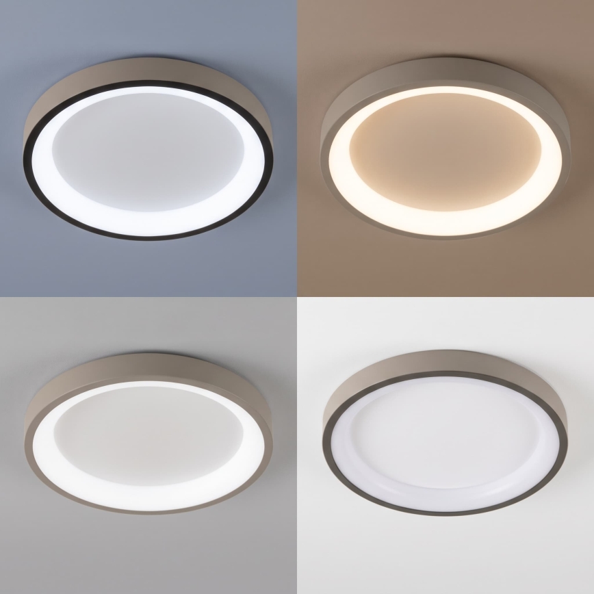 BRILAGI - Himmennettävä kattovalaisin FALCON SLIM LED/42W/230V 3000-6500K halkaisija 50 cm valkoinen/beige + kaukosäädin