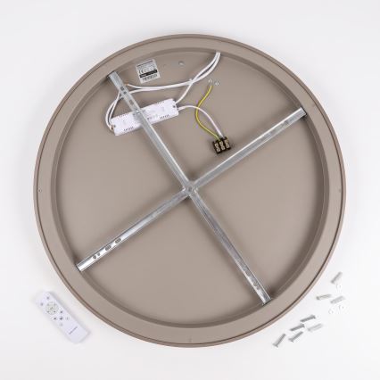 BRILAGI - Himmennettävä kattovalaisin FALCON SLIM LED/42W/230V 3000-6500K halkaisija 50 cm valkoinen/beige + kaukosäädin