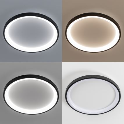 Brilagi - FALCON SLIM himmennettävä LED-kattovalaisin 42W 230V 3000–6500K Ø 50 cm musta + kaukosäädin