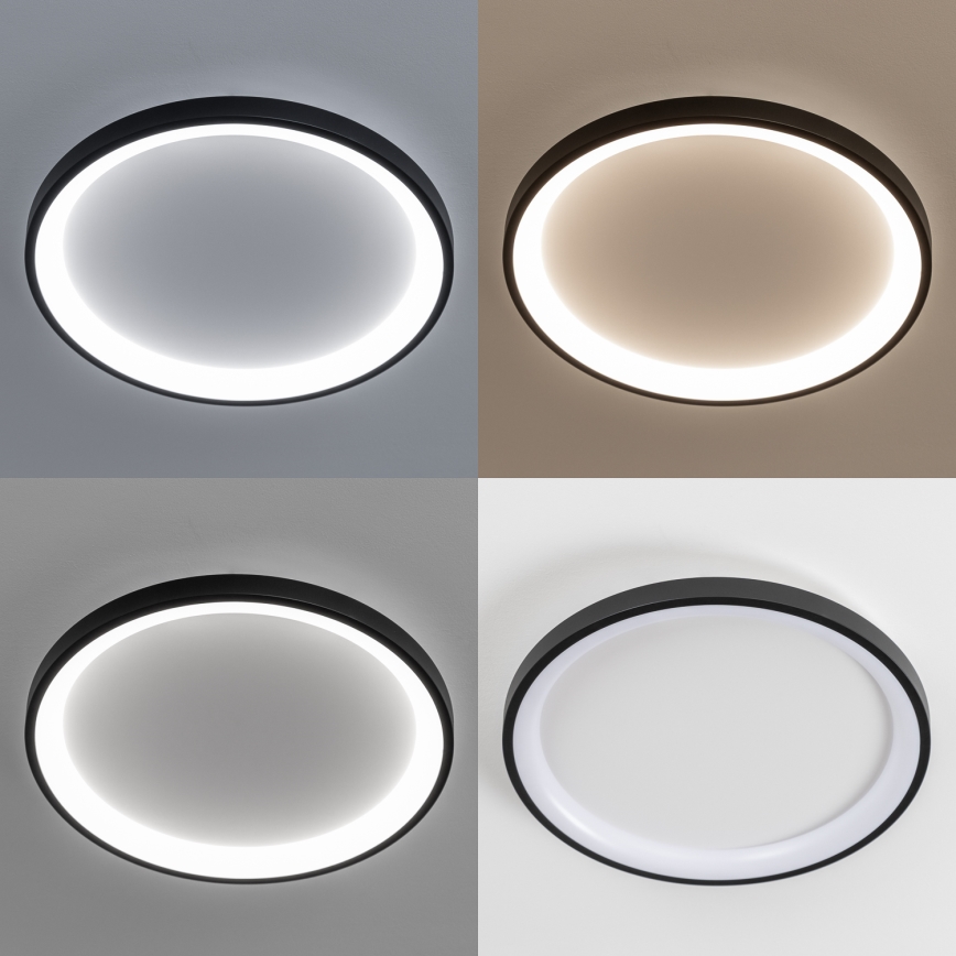 Brilagi - FALCON SLIM himmennettävä LED-kattovalaisin 42W 230V 3000–6500K Ø 50 cm musta + kaukosäädin