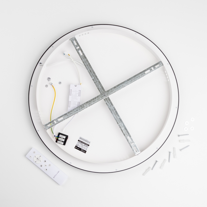 Brilagi - FALCON SLIM himmennettävä LED-kattovalaisin 42W 230V 3000–6500K Ø 50 cm musta + kaukosäädin