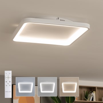 Brilagi - LED himmennettävä kattovalaisin FALCON SLIM LED/50W/230V 3000-6500K 50x50 cm valkoinen + kauko-ohjain