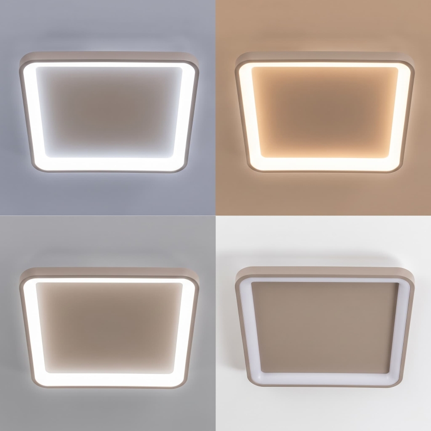 BRILAGI - Himmennettävä LED-kattovalaisin FALCON SLIM LED/50W/230V 3000-6500K 50x50 cm beige + kaukosäädin