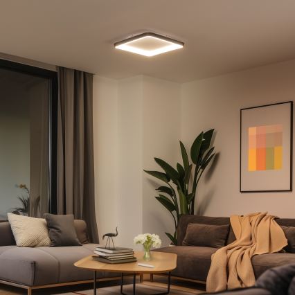 Brilagi - LED Himmennettävä kattovalaisin FALCON SLIM LED/50W/230V 3000-6500K 50x50 cm musta + kaukosäädin