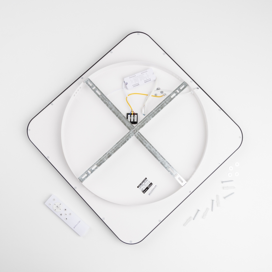 Brilagi - LED Himmennettävä kattovalaisin FALCON SLIM LED/50W/230V 3000-6500K 50x50 cm musta + kaukosäädin