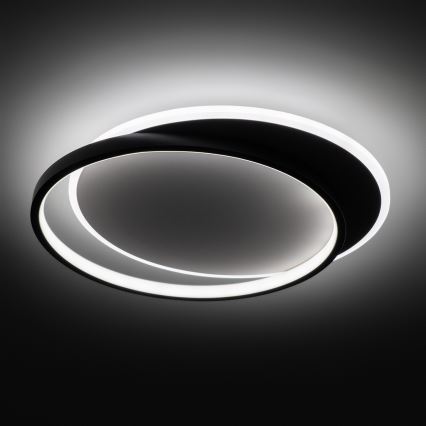 Brilagi - Himennettävä LED-kattovalaisin FLARE LED/48W/230V 3000-6000K 39,5x45 cm valkoinen/musta + kaukosäädin