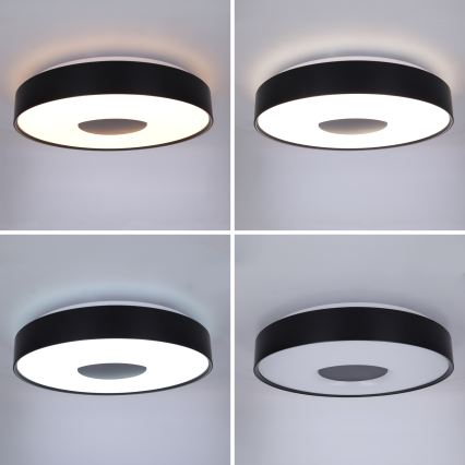 Brilagi - himmennettävä LED-kattovalaisin JAMIS LED/48W/230V 3000-6500K Ø 39 cm musta + kaukosäädin