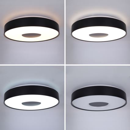 Brilagi - himmennettävä LED-kattovalaisin JAMIS LED/48W/230V 3000-6500K Ø 39 cm musta + kaukosäädin