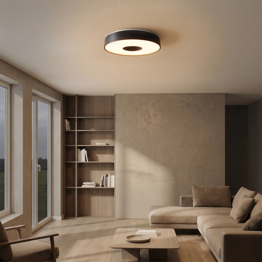 Brilagi - himmennettävä LED-kattovalaisin JAMIS LED/48W/230V 3000-6500K Ø 39 cm musta + kaukosäädin