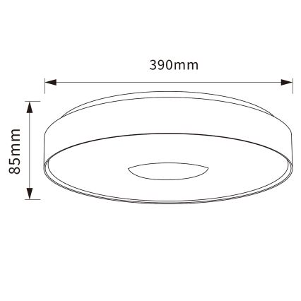 Brilagi - himmennettävä LED-kattovalaisin JAMIS LED/48W/230V 3000-6500K Ø 39 cm musta + kaukosäädin