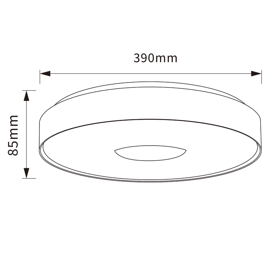 Brilagi - himmennettävä LED-kattovalaisin JAMIS LED/48W/230V 3000-6500K Ø 39 cm musta + kaukosäädin