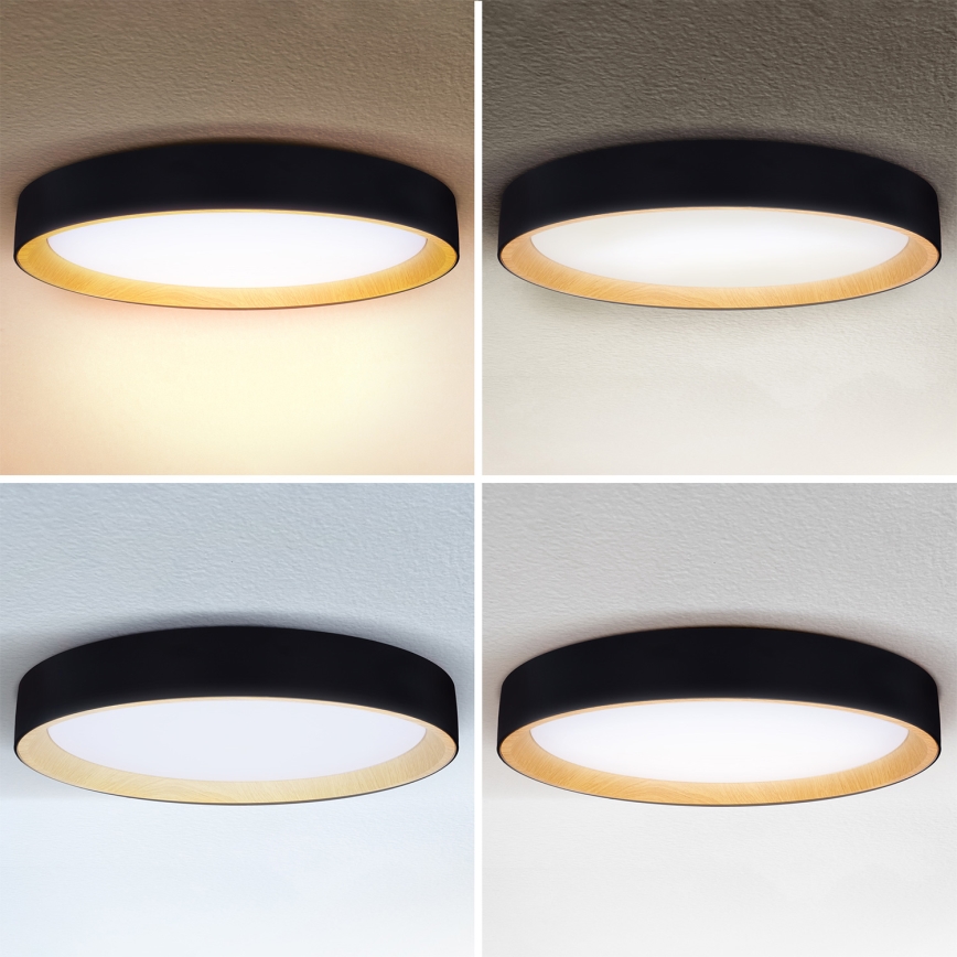 Brilagi - LARIOS LED himmennettävä kattovalaisin LED/72W/230V 3000-6500K, musta, halkaisija 59 cm + kaukosäädin