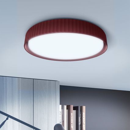 Brilagi - LUCIA himmennettävä LED-kattovalaisin LED/48W/230V 3000-6500K halkaisija 41 cm punainen + kaukosäädin