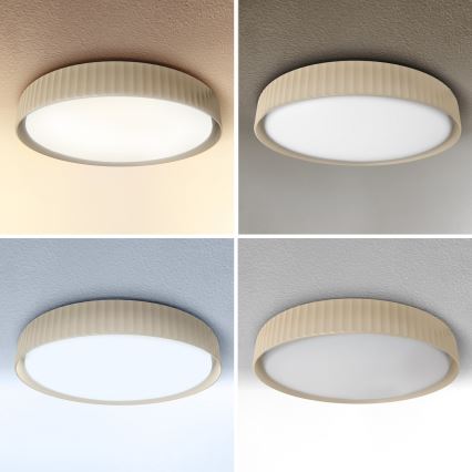 Brilagi - LUCIA himmennettävä LED-kattovalaisin LED/48W/230V 3000-6500K halkaisija 41 cm beige + kaukosäädin
