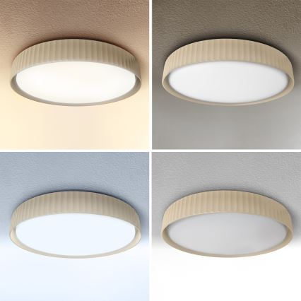 Brilagi - Himmennettävä LED-kattovalaisin LUCIA 60 W/230 V 3000–6500K halkaisija 59 cm beige + kaukosäädin