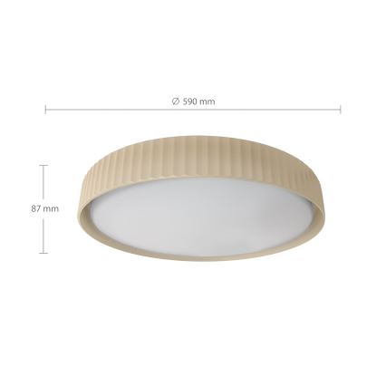 Brilagi - Himmennettävä LED-kattovalaisin LUCIA 60 W/230 V 3000–6500K halkaisija 59 cm beige + kaukosäädin