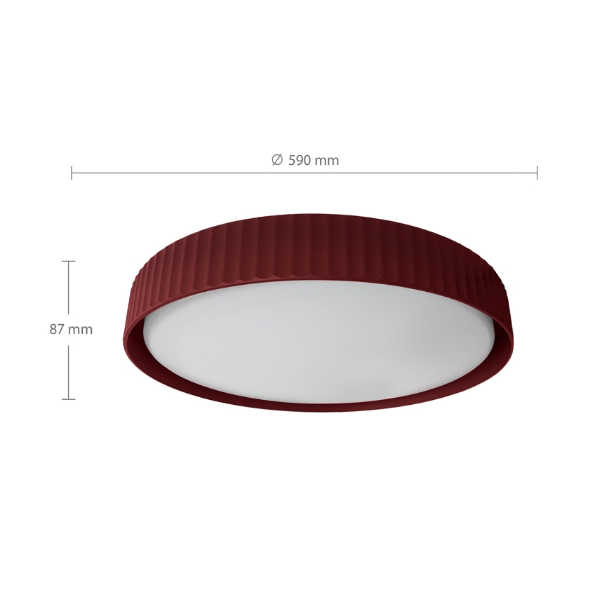 Brilagi - himmennettävä LED-kattovalaisin LUCIA LED/60W/230V 3000-6500K halkaisija 59 cm punainen + kaukosäädin