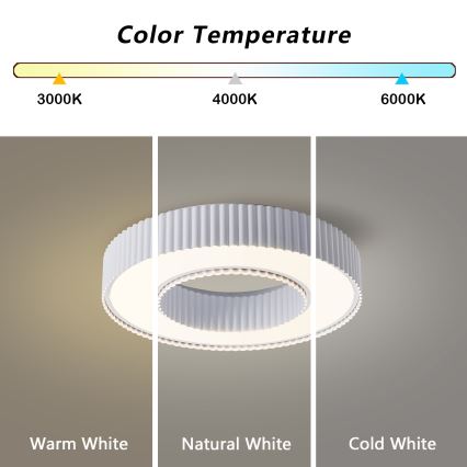 Brilagi - himmennettävä LED-kattovalaisin LUMIX LED/48W/230V 3000-6000K valkoinen, halkaisija 50 cm + kaukosäädin