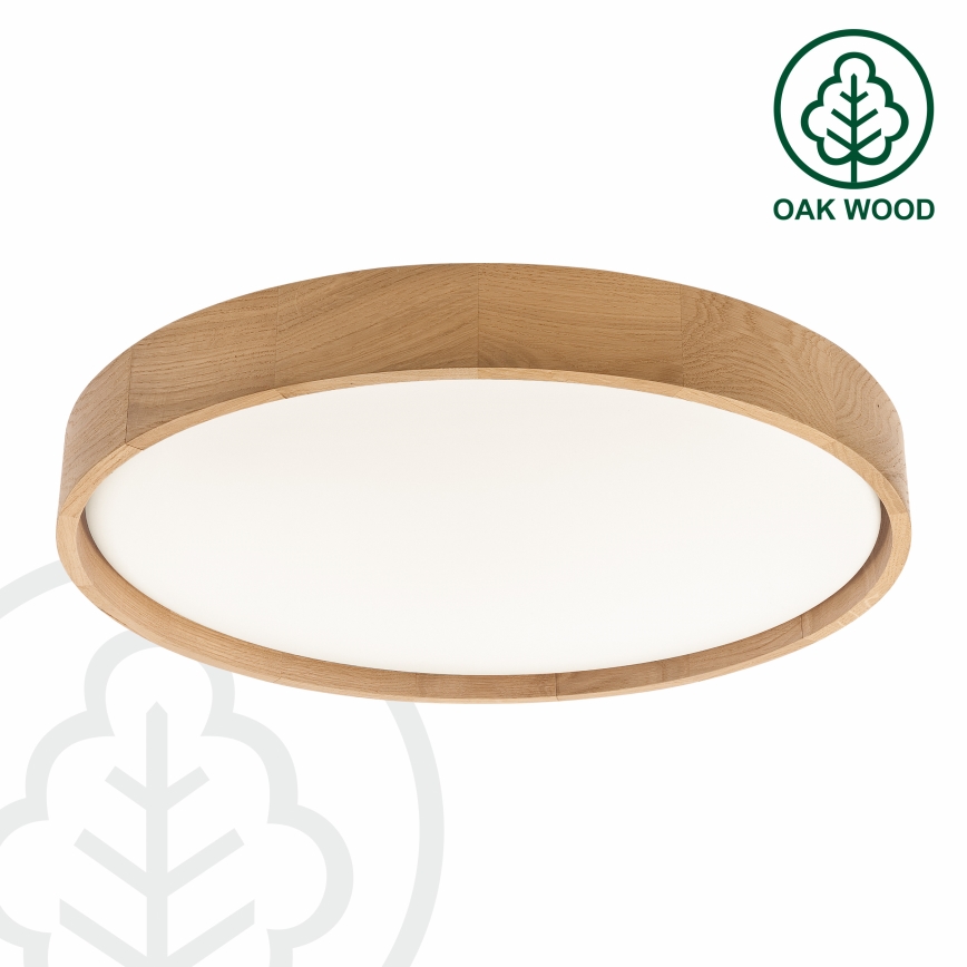Brilagi - LED-himmennettävä kattovalaisin MANAROLA REMOTE LED/36W/230V 3000–6500 K halkaisija 51 cm tammi + kaukosäädin