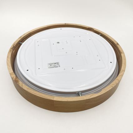 Brilagi - Himmennettävä LED-kattovalaisin MANAROLA SMART STARS LED/24W/230V 3000-6000K Wi-Fi Tuya Beacon Ø 41 cm tammi + kaukosäädin