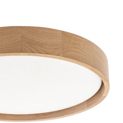 Brilagi - Himmennettävä LED-kattovalaisin MANAROLA SMART STARS LED/24W/230V 3000-6000K Wi-Fi Tuya Beacon Ø 41 cm tammi + kaukosäädin