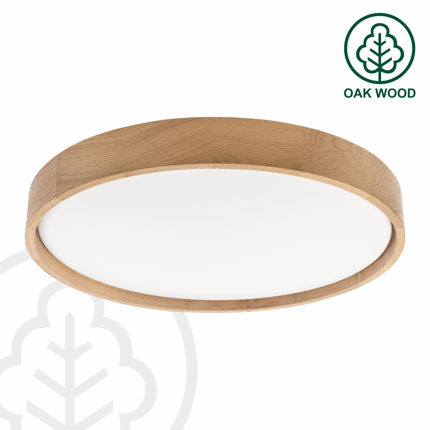 Brilagi - LED-himmennettävä kattovalaisin MANAROLA SMART LED/36W/230V 3000-6000K Wi-Fi Tuya Beacon halkaisija 51 cm tammi + kaukosäädin