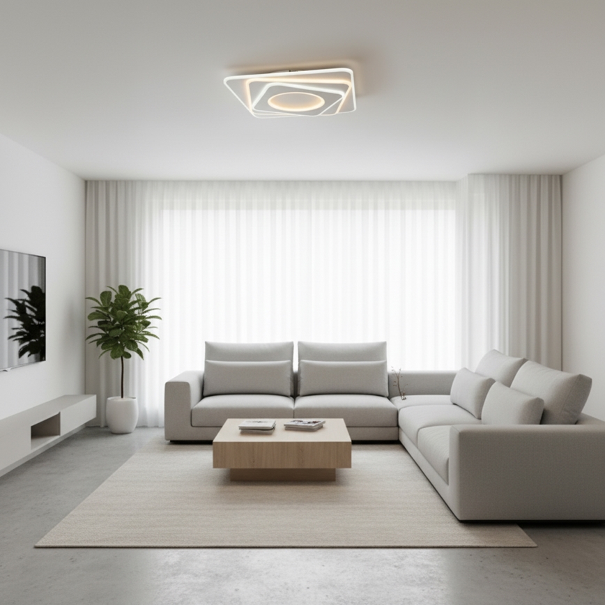 Brilagi - Himmennettävä LED-kattovalaisin MODERN LED/100W/230V 3000-6000K 48x48 cm + kaukosäädin