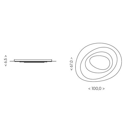 BRILAGI - LED himmennettävä kattovalaisin MODERN MAXI LED/105W/230V 3000-6000K 83,5x100 cm + kaukosäädin
