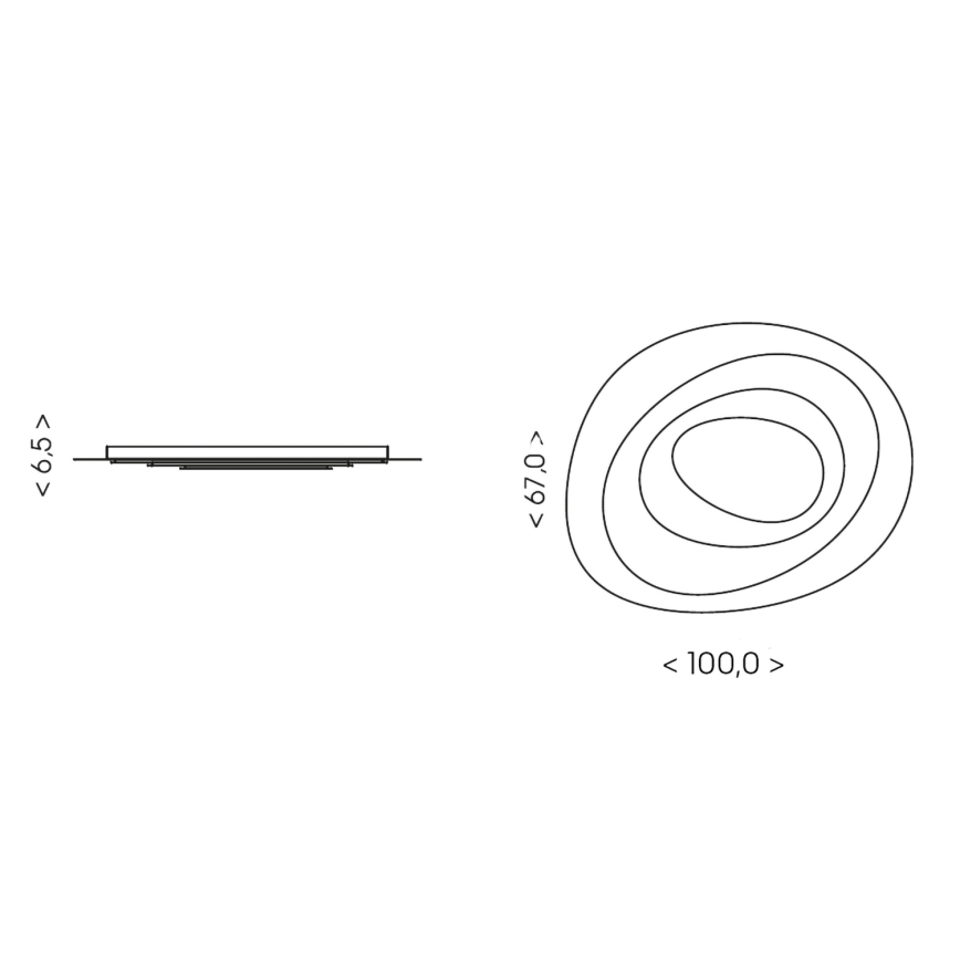 BRILAGI - LED himmennettävä kattovalaisin MODERN MAXI LED/105W/230V 3000-6000K 83,5x100 cm + kaukosäädin