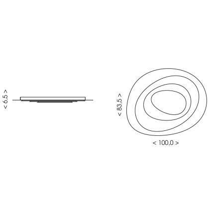 Brilagi - Himennettävä LED-kattovalaisin MODERN MAXI LED/105W/230V 3000-6000K 83,5x1000 cm + kaukosäädin